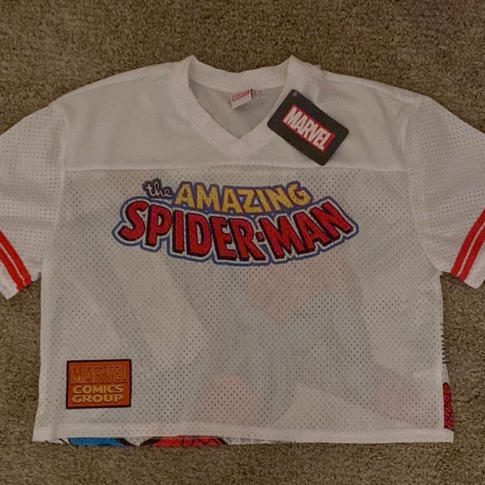 Marvel White and Red Spider-Man Jersey shirt!